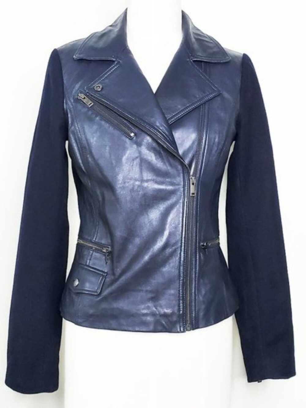 Banana Republic Mixed lamb and wool moto jacket XS